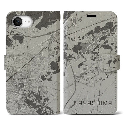 【早島（岡山県）】地図柄iPhoneケース（手帳タイプ）