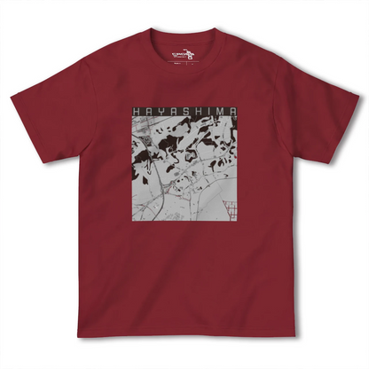 【早島（岡山県）】地図柄ヘビーウェイトTシャツ