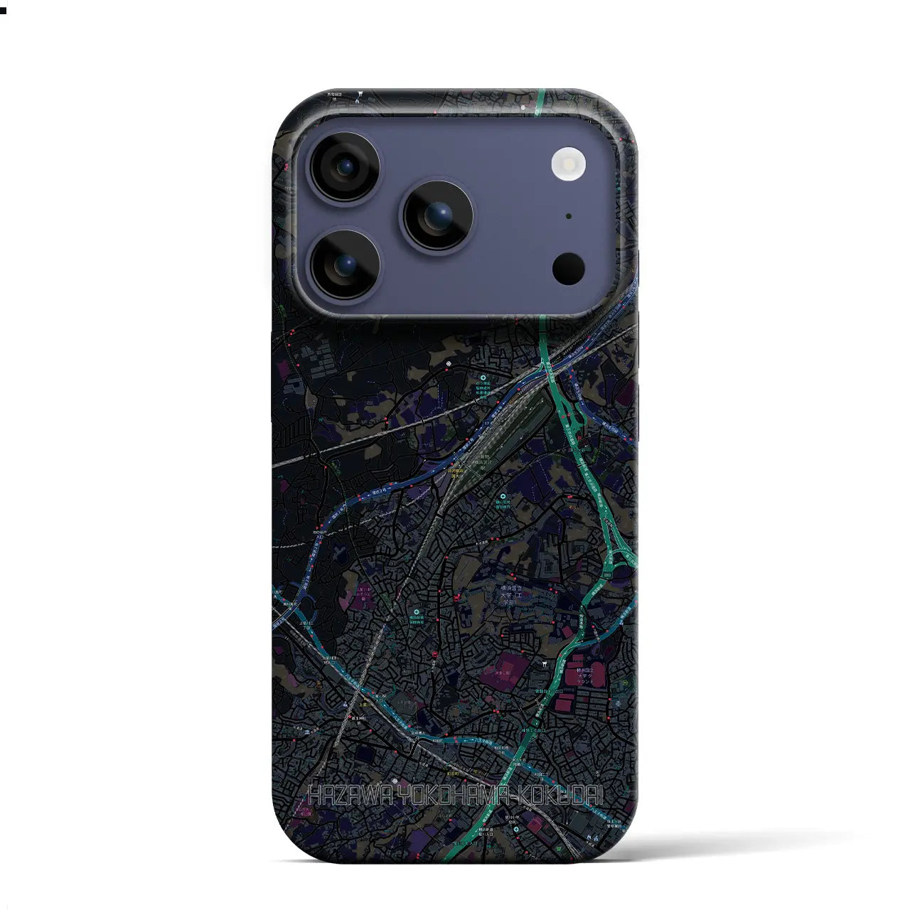 【羽沢横浜国大（神奈川県）】地図柄iPhoneケース（バックカバータイプ）