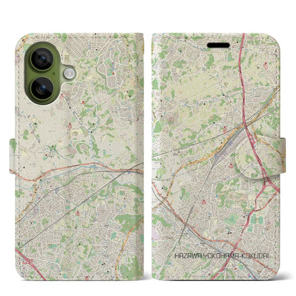 【羽沢横浜国大（神奈川県）】地図柄iPhoneケース（手帳タイプ）