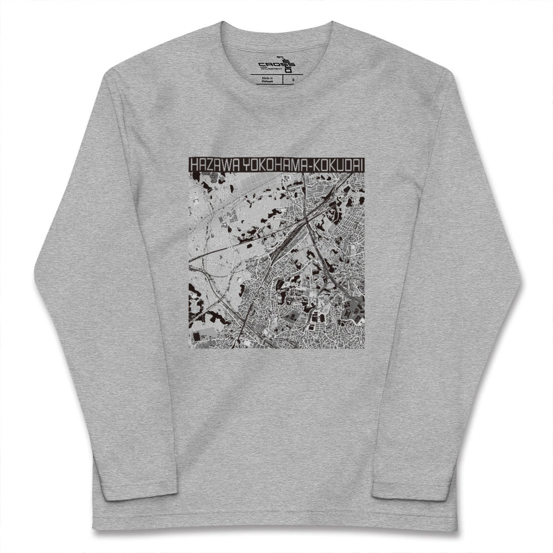 【羽沢横浜国大(神奈川県)】地図柄ロングスリーブTシャツ