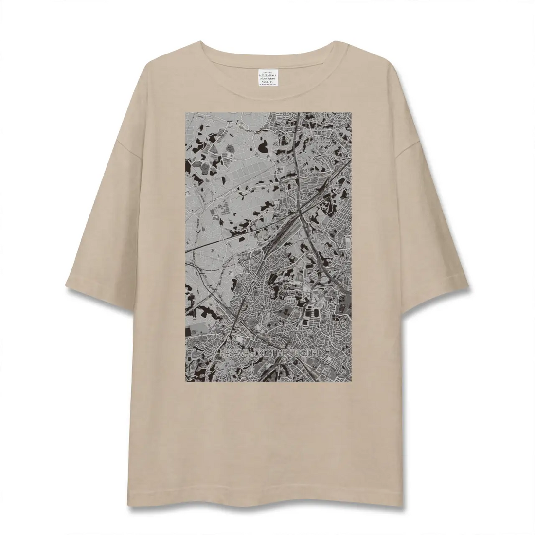 【羽沢横浜国大（神奈川県）】地図柄ビッグシルエットTシャツ