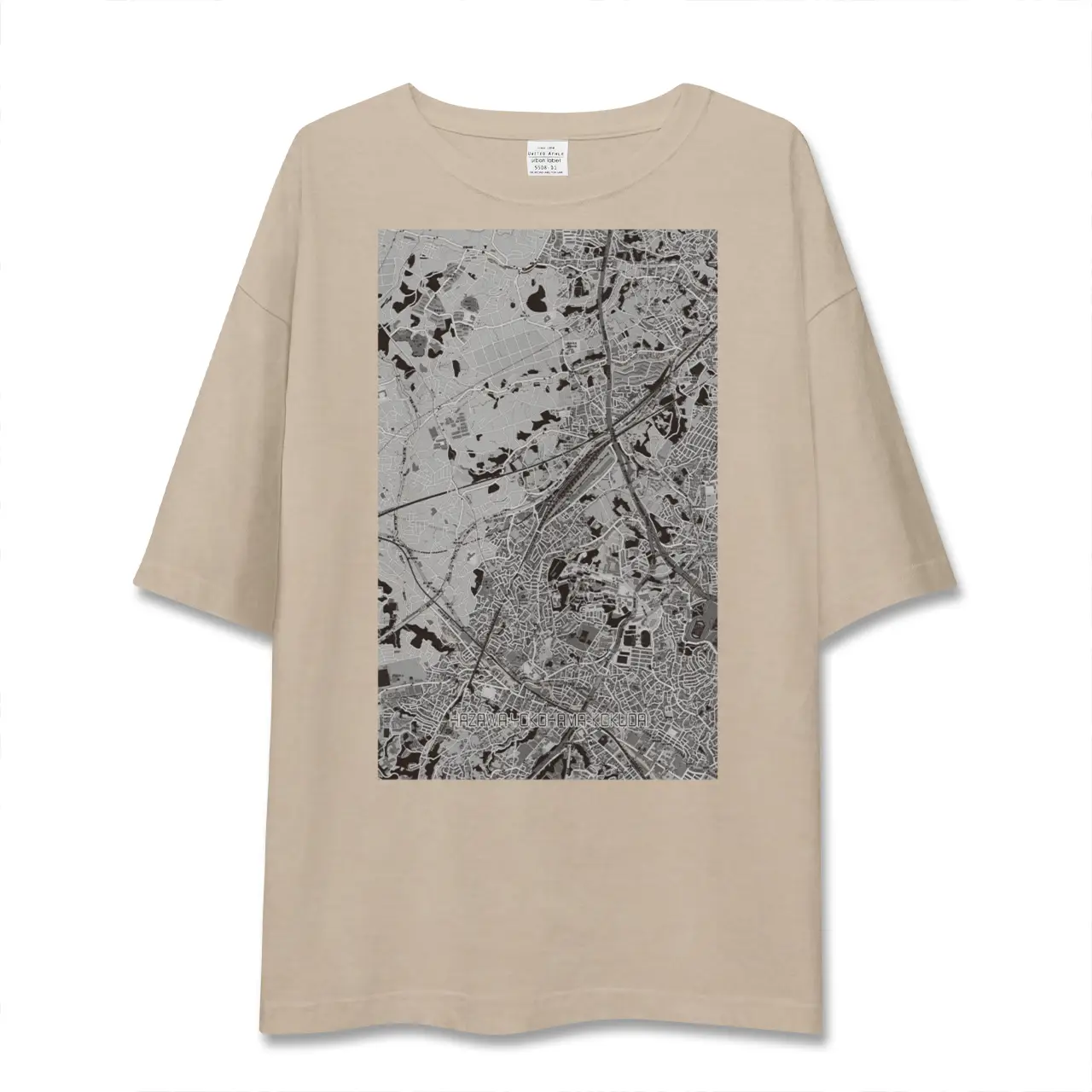 【羽沢横浜国大（神奈川県）】地図柄ビッグシルエットTシャツ