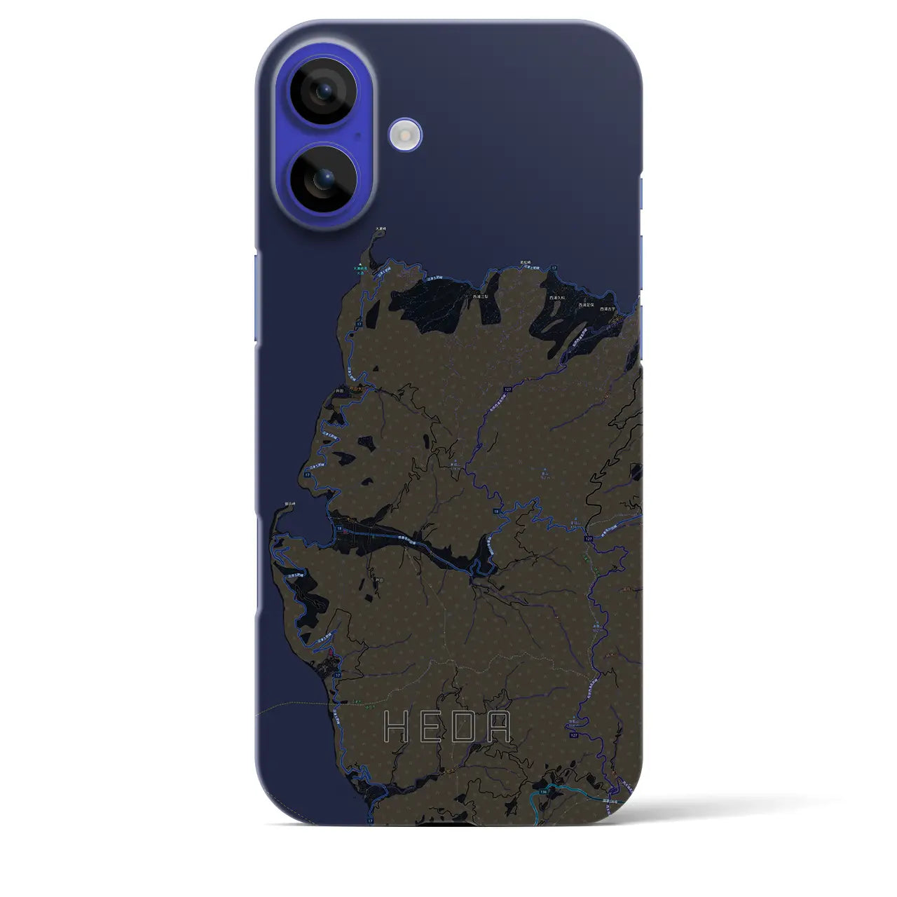 【戸田（静岡県）】地図柄iPhoneケース（バックカバータイプ）