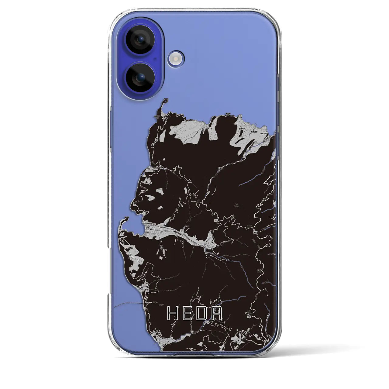 【戸田（静岡県）】地図柄iPhoneケース（クリアタイプ）