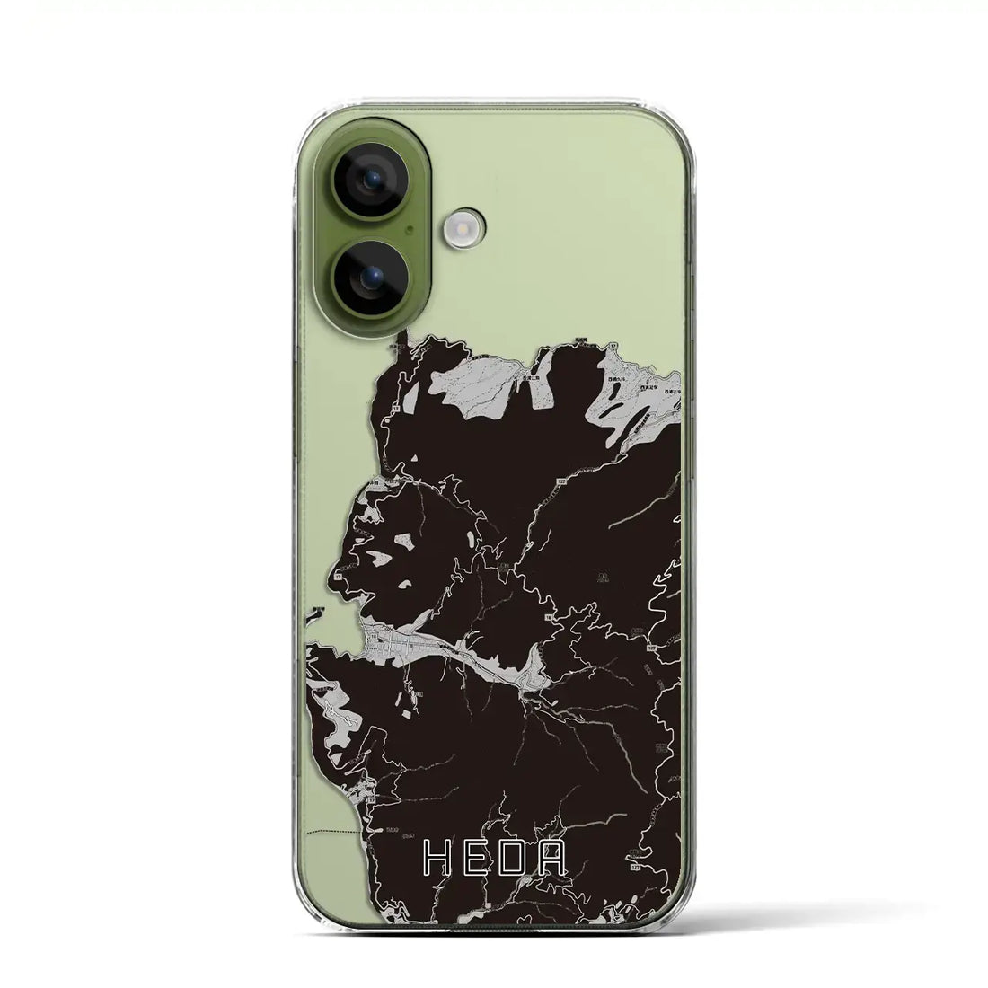 【戸田（静岡県）】地図柄iPhoneケース（クリアタイプ）モノトーン・iPhone 17 Pro Max 用