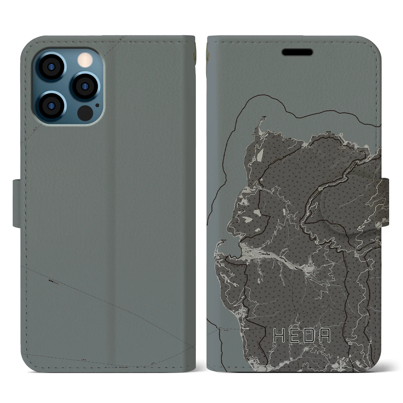 【戸田（静岡県）】地図柄iPhoneケース（手帳タイプ）