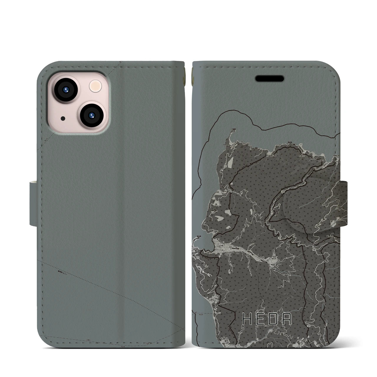 【戸田（静岡県）】地図柄iPhoneケース（手帳タイプ）