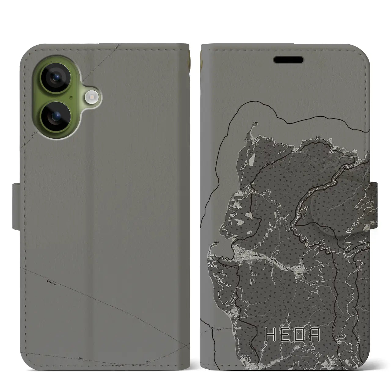 【戸田（静岡県）】地図柄iPhoneケース（手帳タイプ）