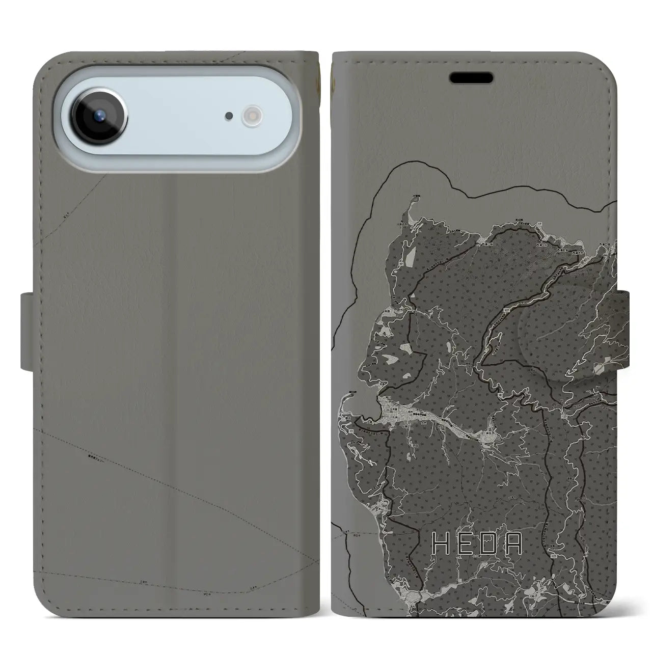 【戸田（静岡県）】地図柄iPhoneケース（手帳タイプ）