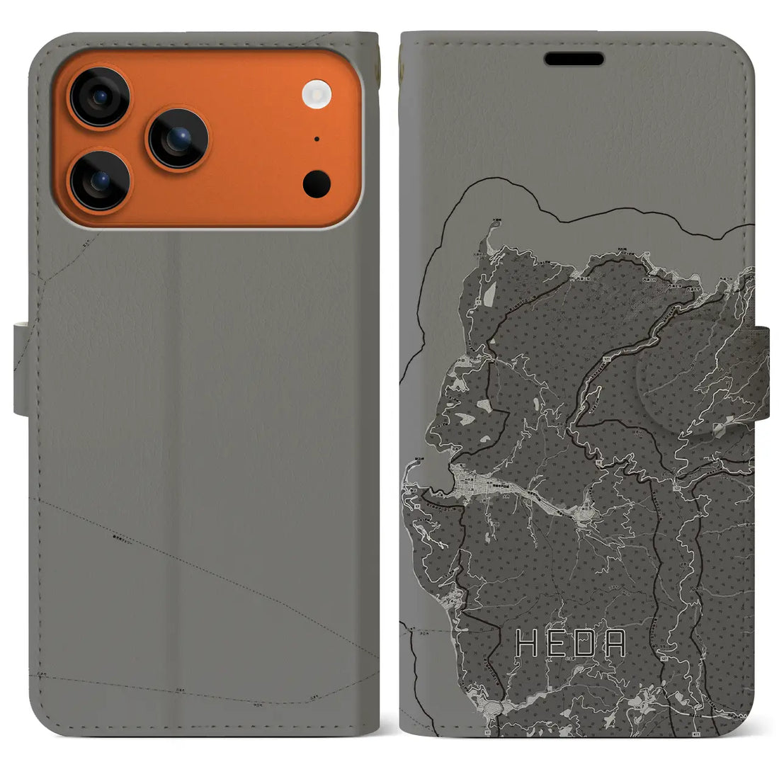 【戸田（静岡県）】地図柄iPhoneケース（手帳タイプ）