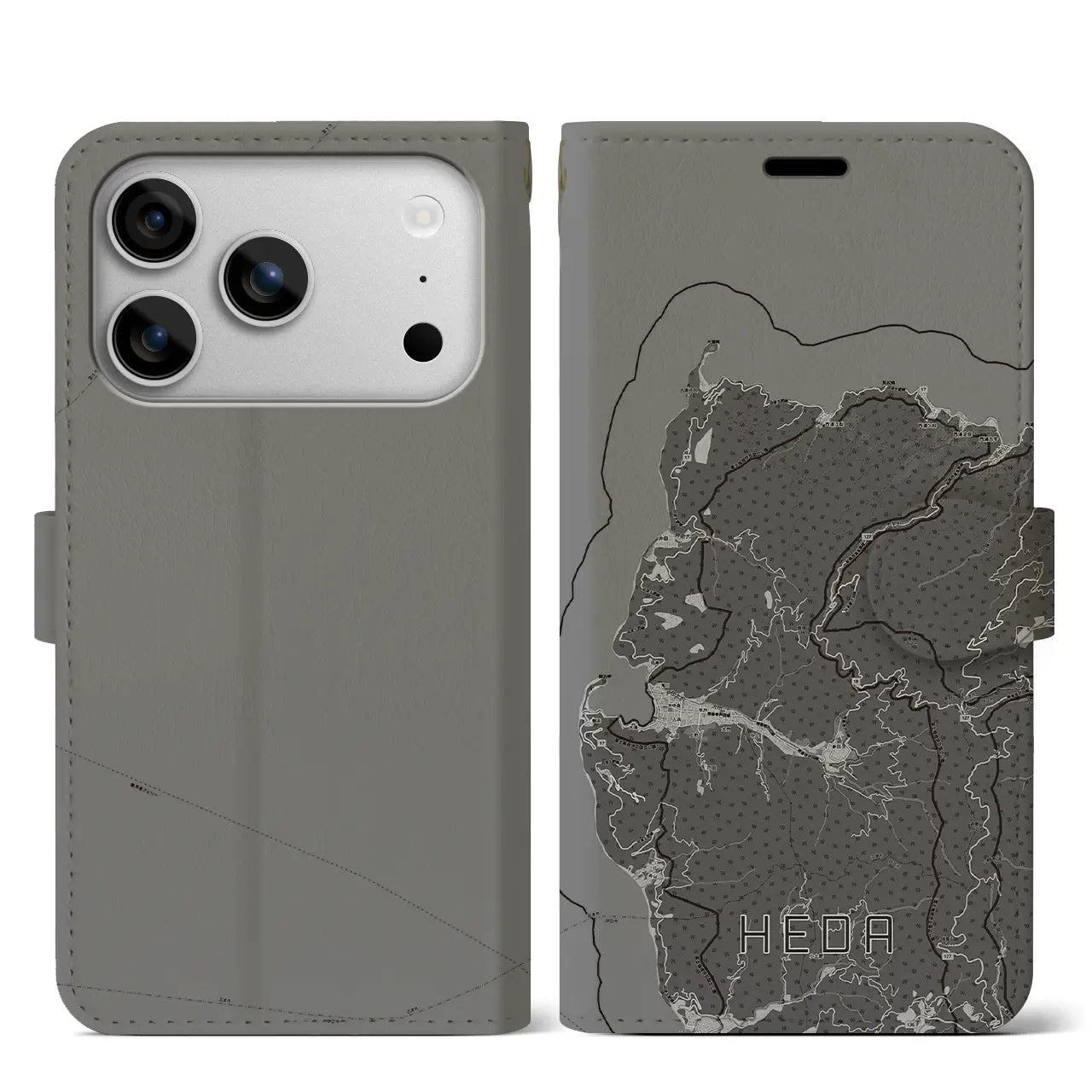 【戸田（静岡県）】地図柄iPhoneケース（手帳タイプ）