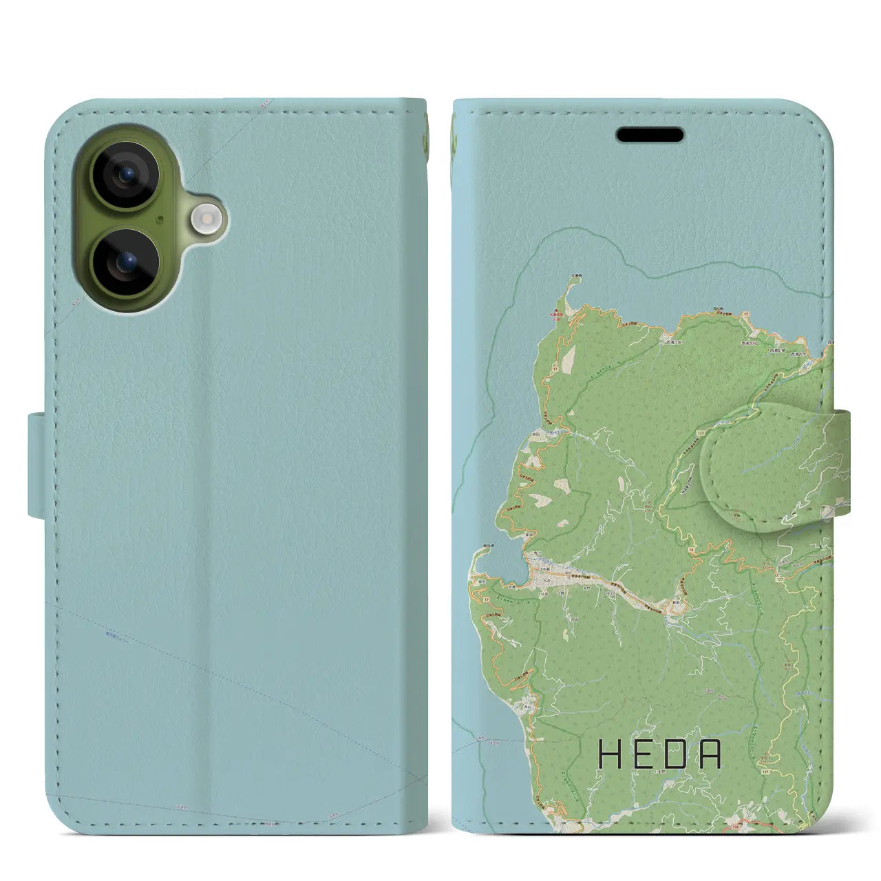 【戸田（静岡県）】地図柄iPhoneケース（手帳タイプ）