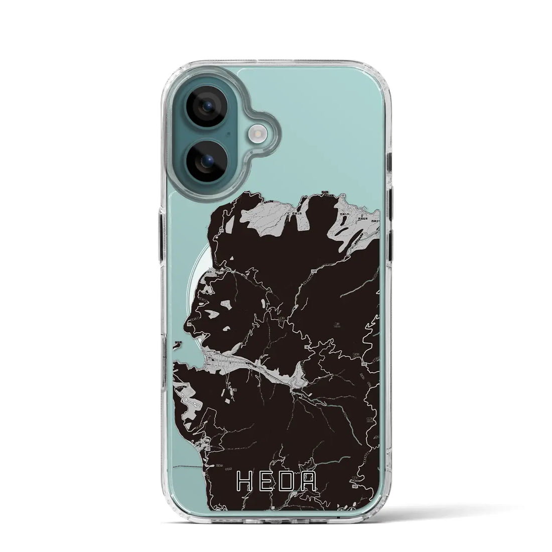 【戸田（静岡県）】地図柄iPhoneケース（MagSafeタイプ）モノトーン・iPhone 16 Pro 用