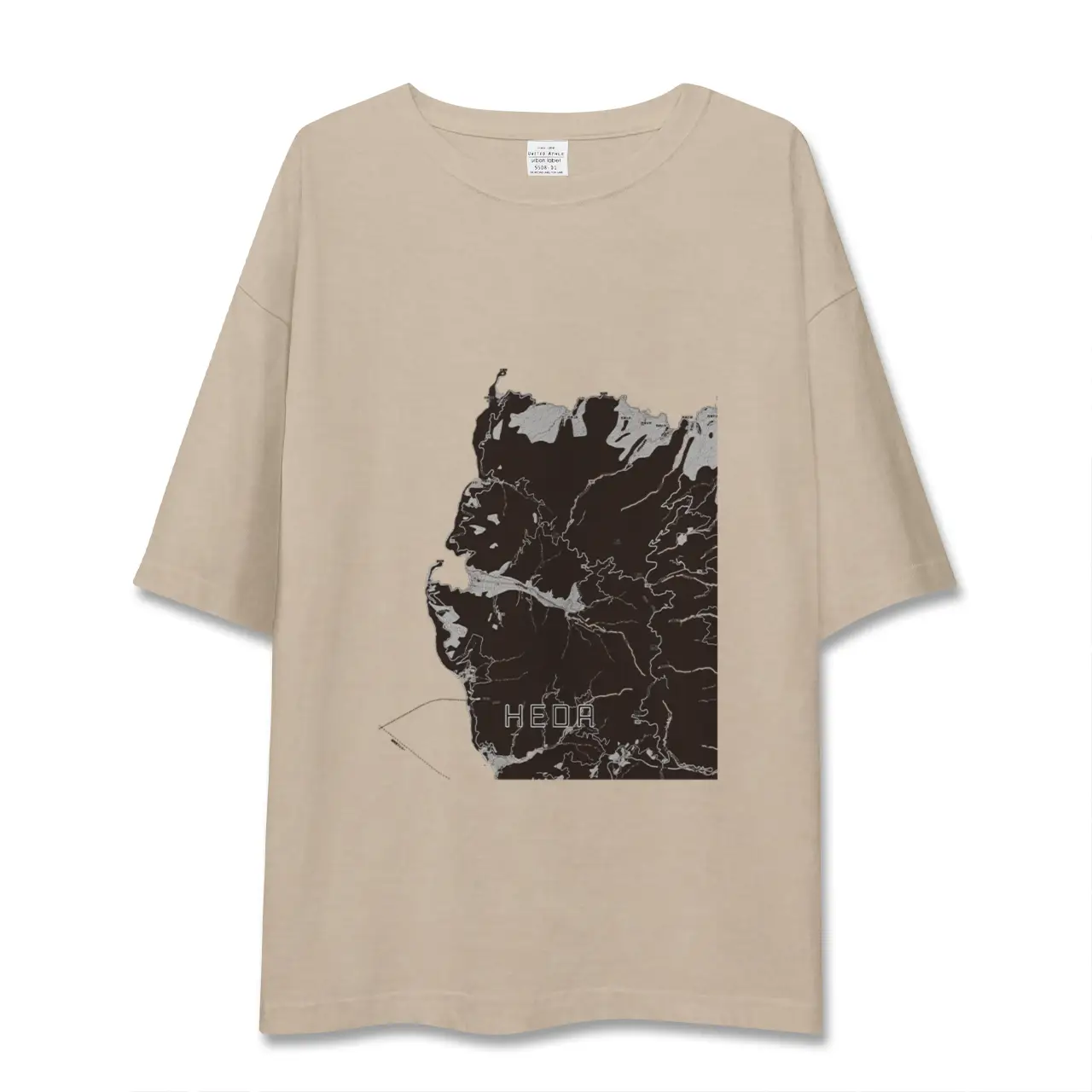 【戸田（静岡県）（静岡県）】地図柄ビッグシルエットTシャツ