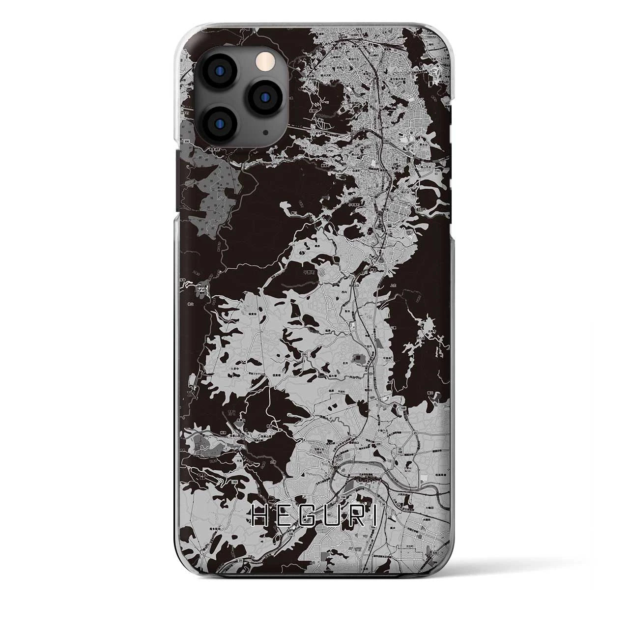 【平群（奈良県）】地図柄iPhoneケース（クリアタイプ）