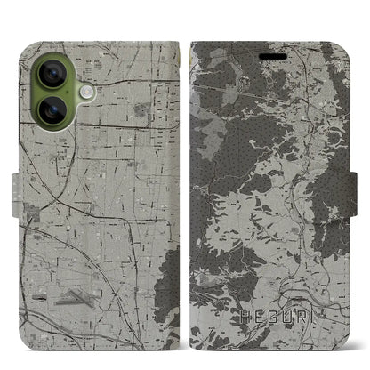 【平群（奈良県）】地図柄iPhoneケース（手帳タイプ）