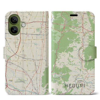 【平群（奈良県）】地図柄iPhoneケース（手帳タイプ）