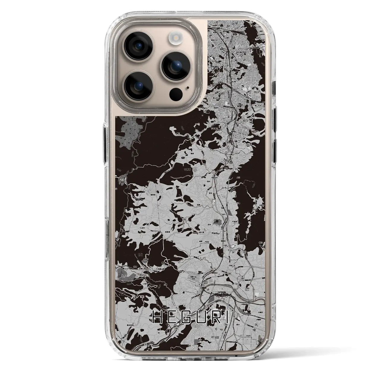 【平群（奈良県）】地図柄iPhoneケース（MagSafeタイプ）