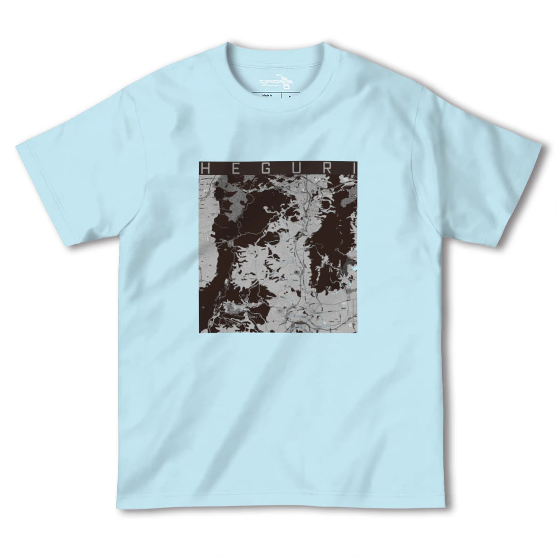 【平群(奈良県)】地図柄ヘビーウェイトTシャツ