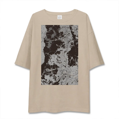 【平群（奈良県）】地図柄ビッグシルエットTシャツ