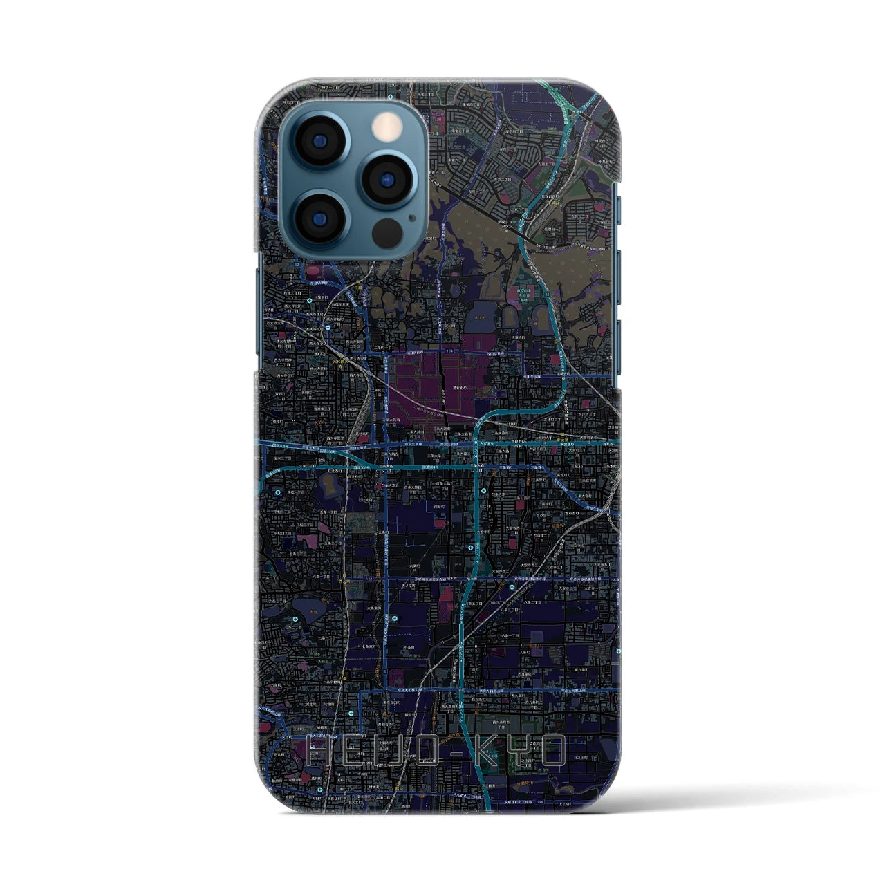 【平城京（奈良県）】地図柄iPhoneケース（バックカバータイプ）