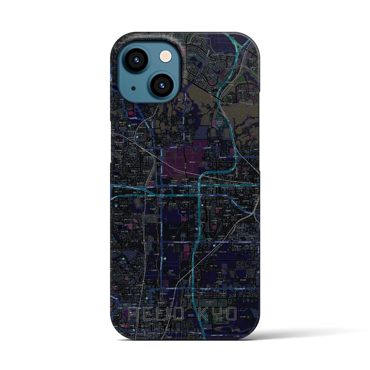 【平城京（奈良県）】地図柄iPhoneケース（バックカバータイプ）