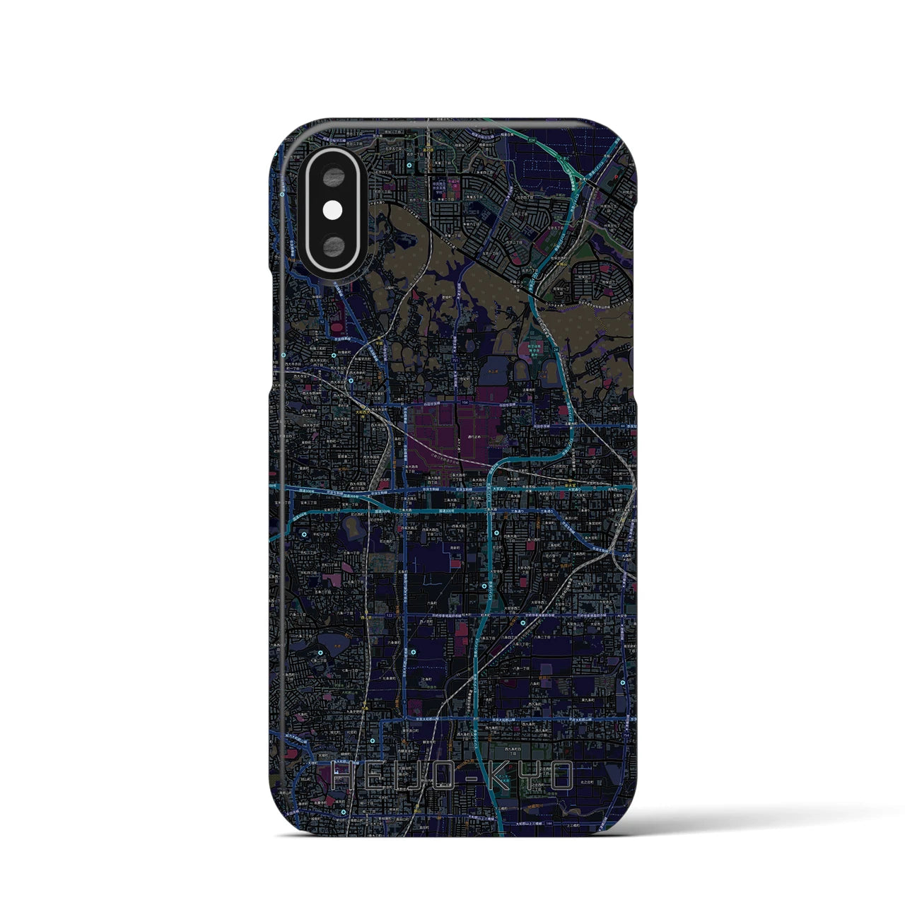 【平城京（奈良県）】地図柄iPhoneケース（バックカバータイプ）