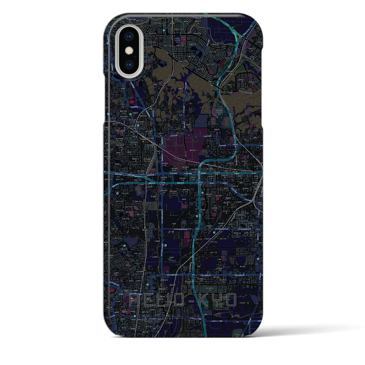 【平城京（奈良県）】地図柄iPhoneケース（バックカバータイプ）