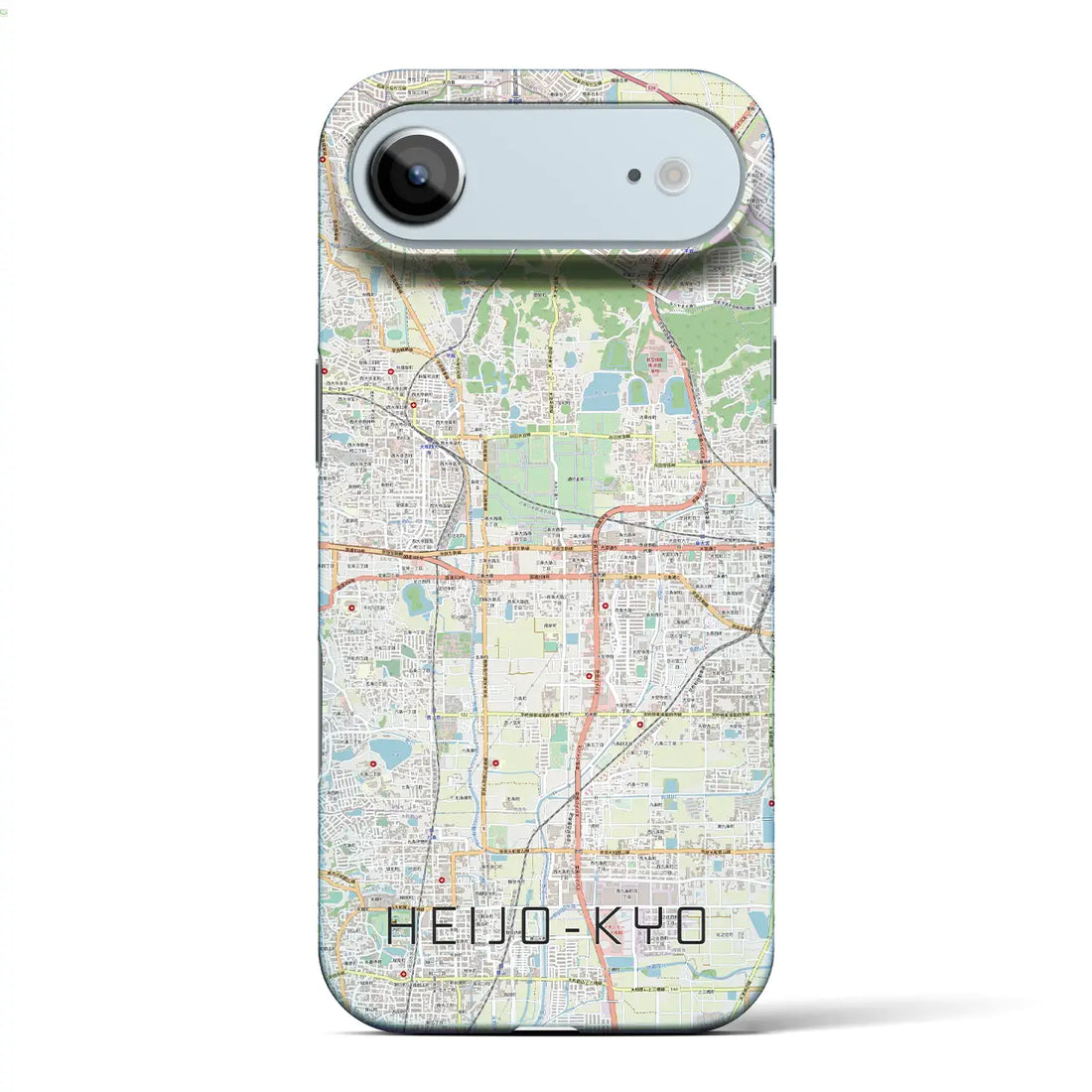 【平城京(奈良県)】地図柄iPhoneケース(バックカバータイプ)ブラック・iPhone 17 Pro Max 用