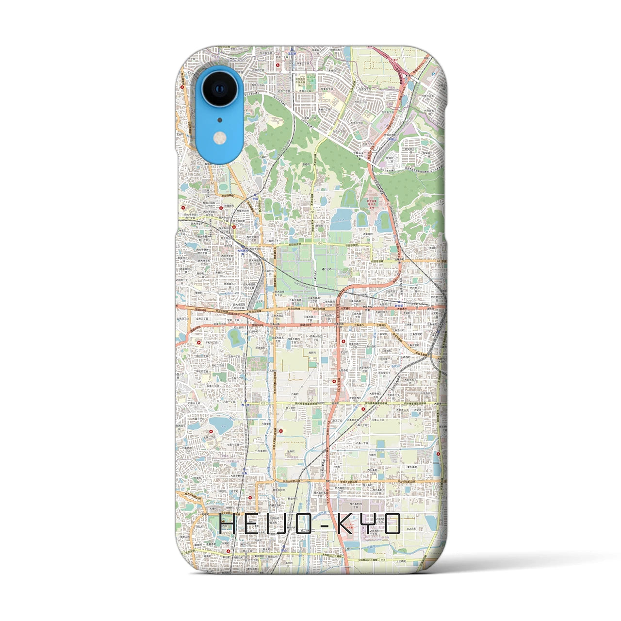 【平城京（奈良県）】地図柄iPhoneケース（バックカバータイプ）