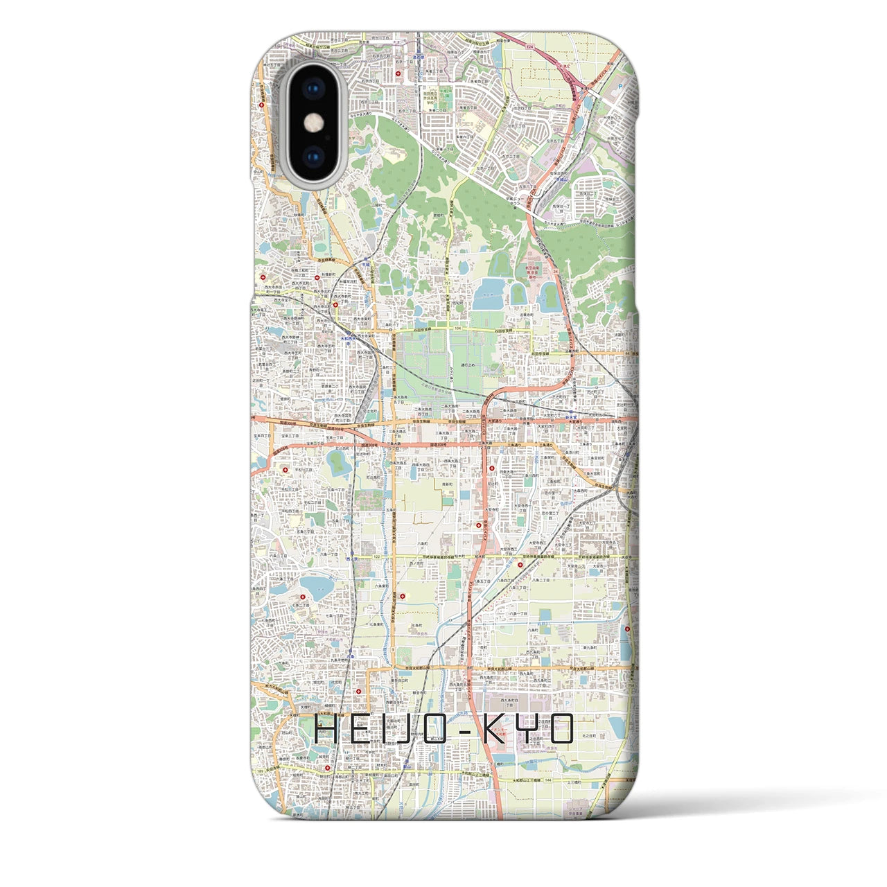 【平城京（奈良県）】地図柄iPhoneケース（バックカバータイプ）