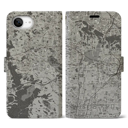 【平城京（奈良県）】地図柄iPhoneケース（手帳タイプ）