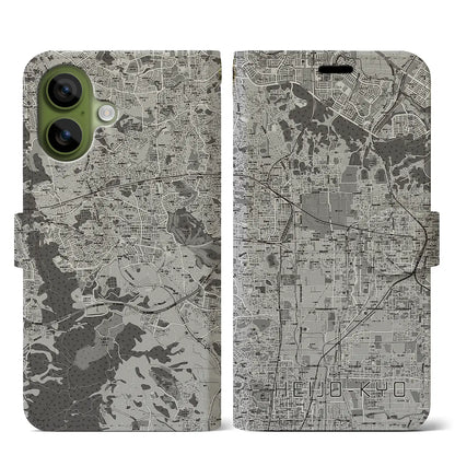 【平城京（奈良県）】地図柄iPhoneケース（手帳タイプ）