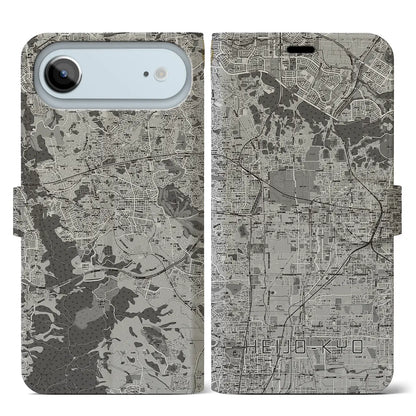 【平城京（奈良県）】地図柄iPhoneケース（手帳タイプ）