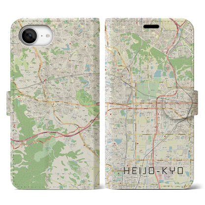 【平城京（奈良県）】地図柄iPhoneケース（手帳タイプ）