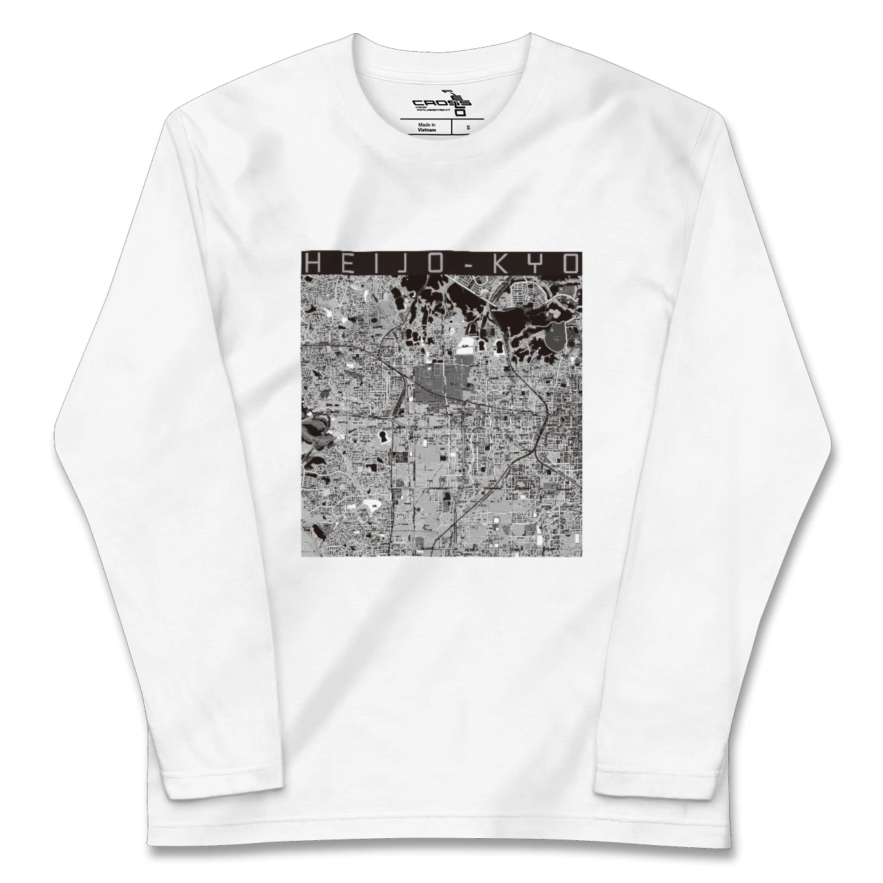 【平城京（奈良県）】地図柄ロングスリーブTシャツ