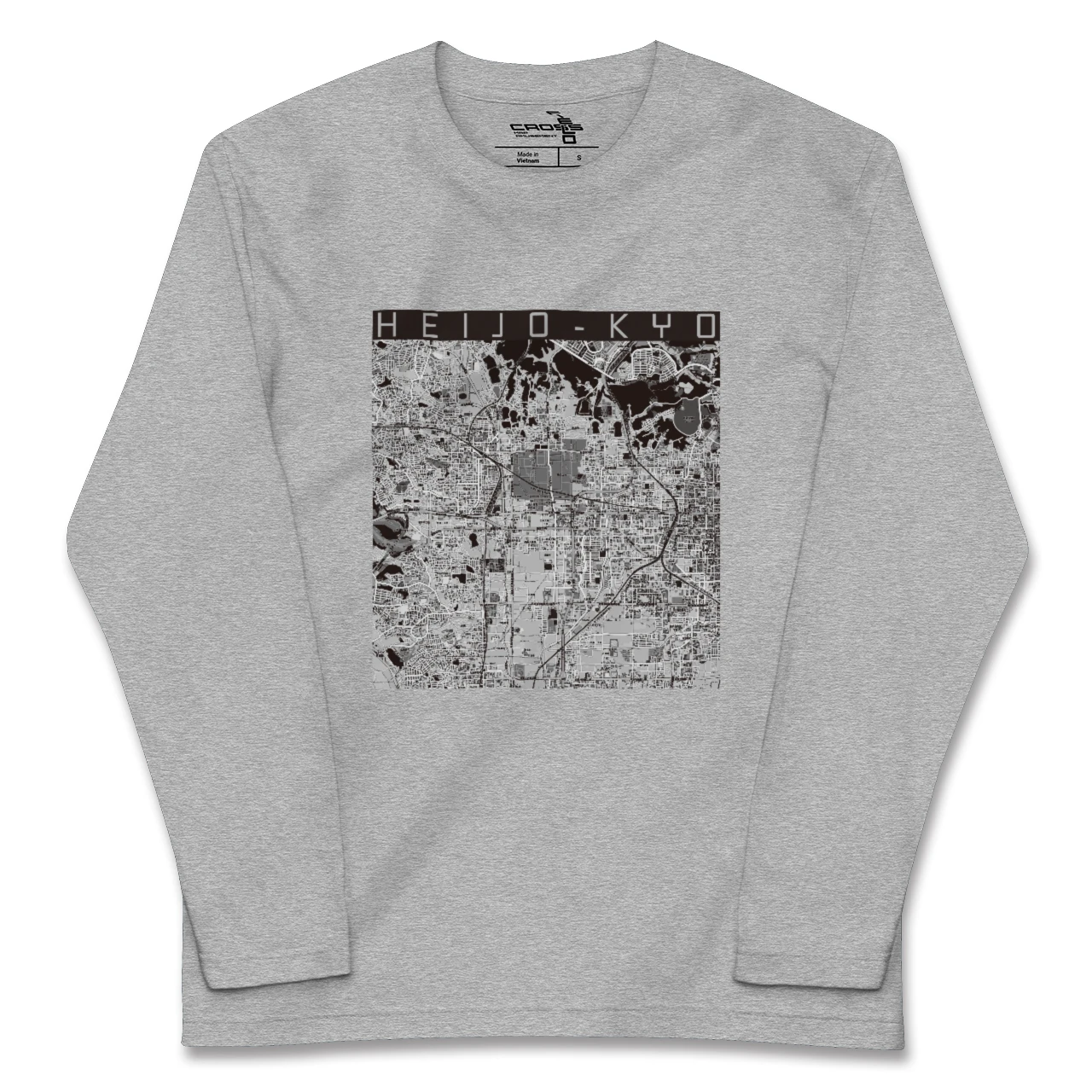 【平城京（奈良県）】地図柄ロングスリーブTシャツ