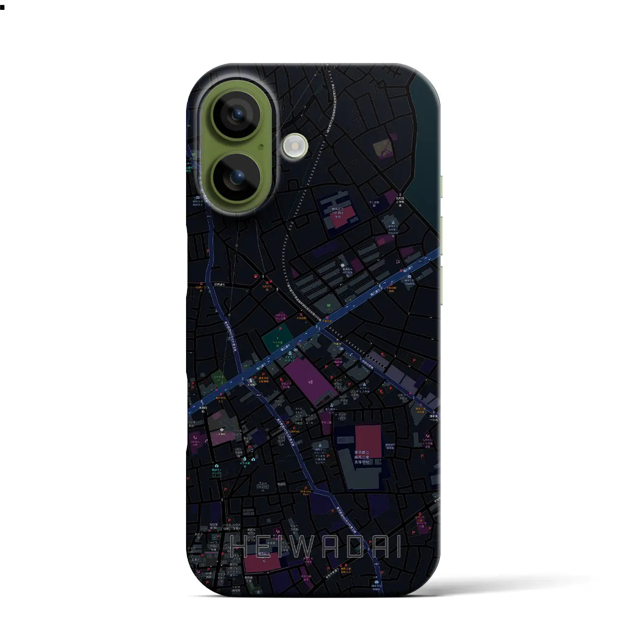 【平和台（東京都）】地図柄iPhoneケース（バックカバータイプ）