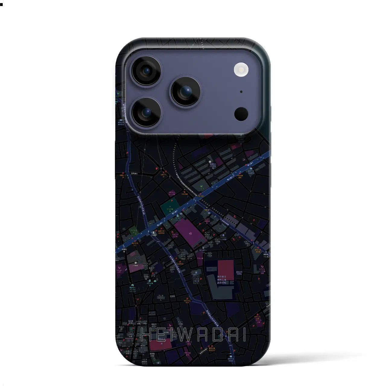 【平和台（東京都）】地図柄iPhoneケース（バックカバータイプ）