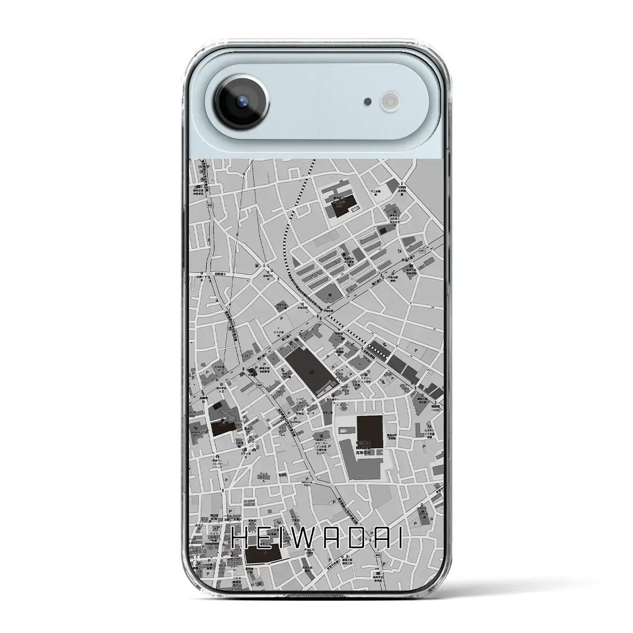 【平和台（東京都）】地図柄iPhoneケース（クリアタイプ）