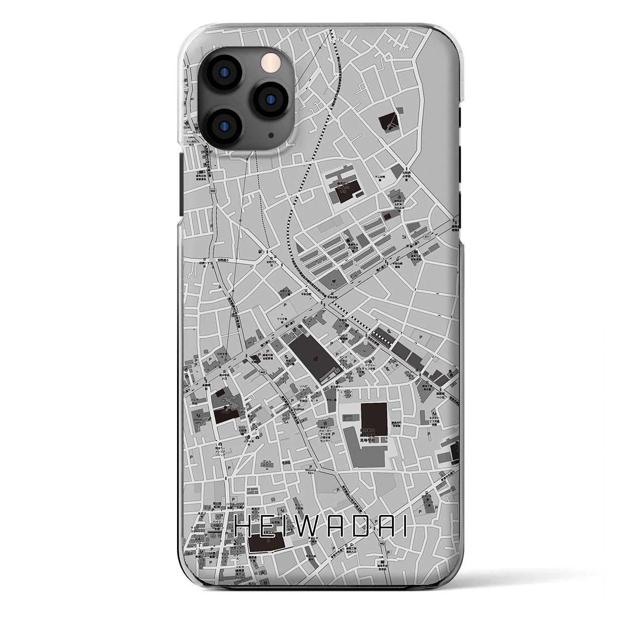 【平和台（東京都）】地図柄iPhoneケース（クリアタイプ）