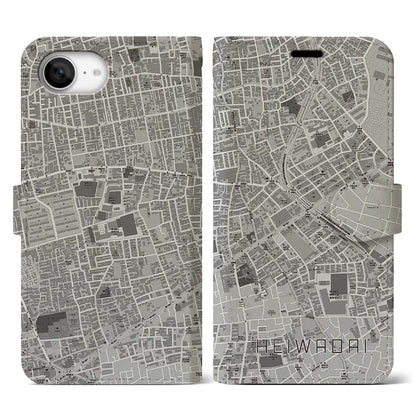 【平和台（東京都）】地図柄iPhoneケース（手帳タイプ）