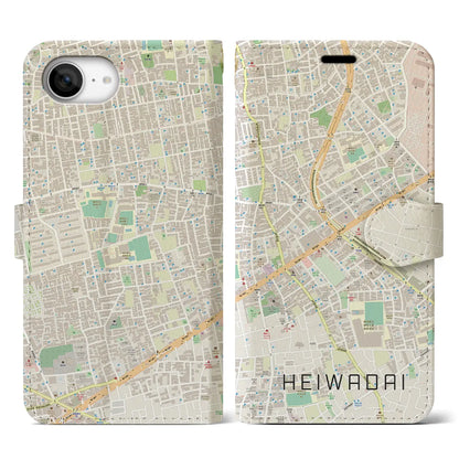 【平和台（東京都）】地図柄iPhoneケース（手帳タイプ）