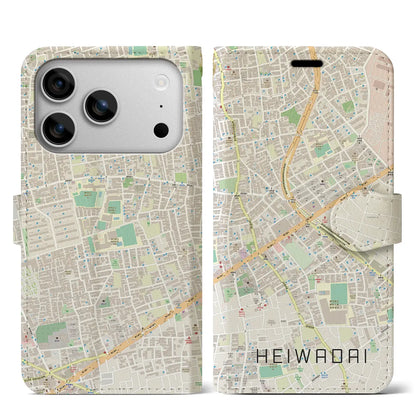 【平和台（東京都）】地図柄iPhoneケース（手帳タイプ）