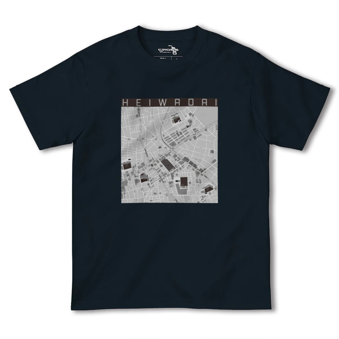 【平和台（東京都）】地図柄ヘビーウェイトTシャツ
