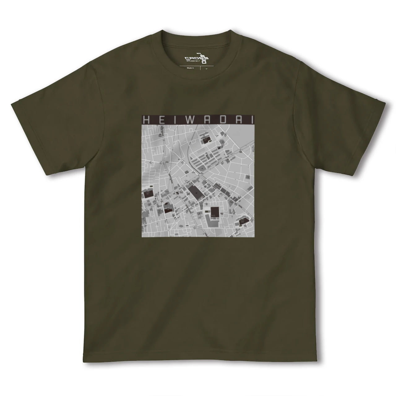 【平和台（東京都）】地図柄ヘビーウェイトTシャツ