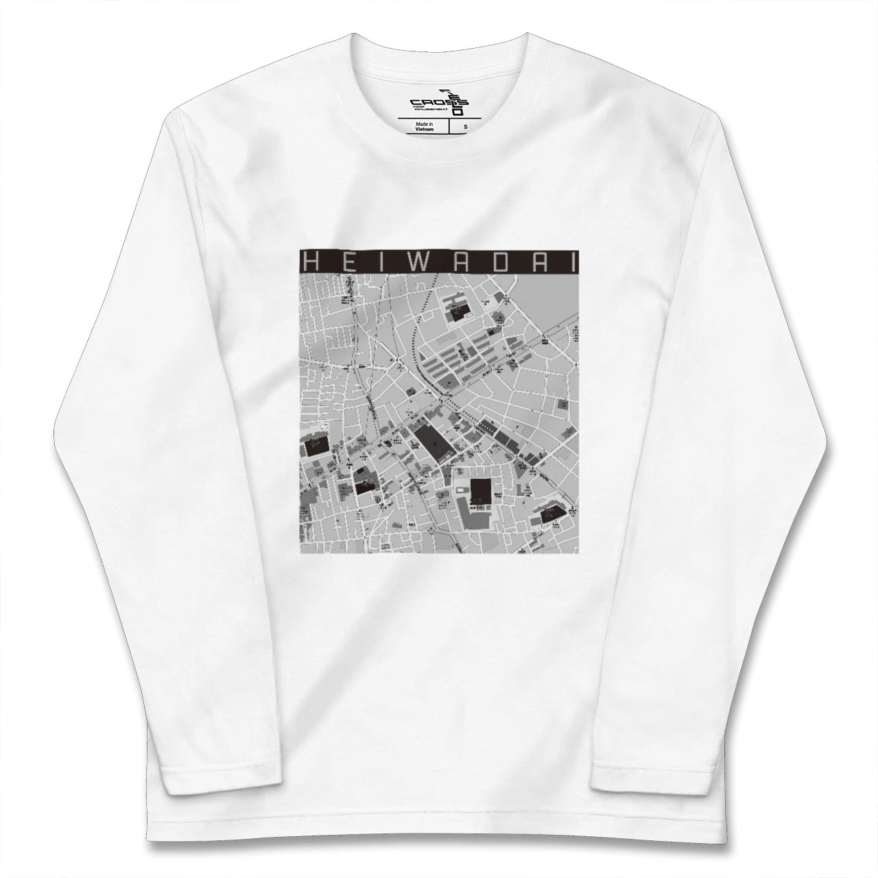 【平和台（東京都）】地図柄ロングスリーブTシャツ