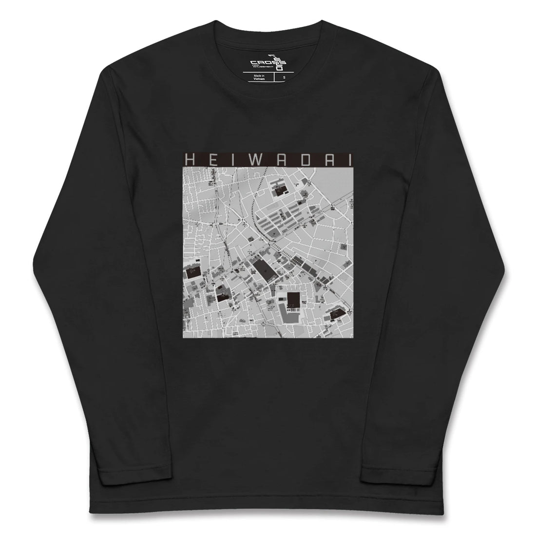 【平和台（東京都）】地図柄ロングスリーブTシャツ