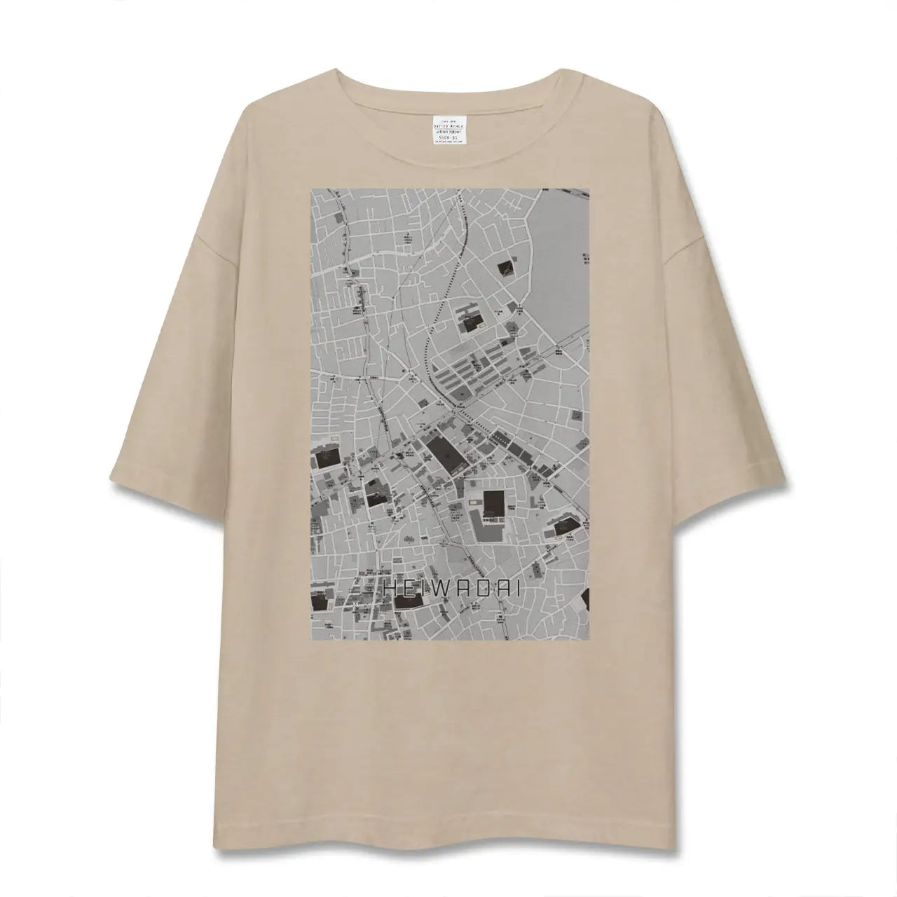 【平和台（東京都）】地図柄ビッグシルエットTシャツ